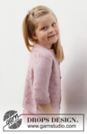 38-22 Pink Peony Cardigan by DROPS Design