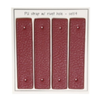 Go Handmade Remme til nitter, 8,5 x 1,8 cm, 4 stk Hindbær