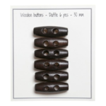 Go Handmade Duffle 30 mm, 6 Stk Mørkebrun