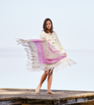 02-02 Trekantet Sjal i Allora Hand-Dyed