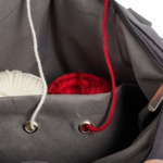 Skuldertaske til garn, mørkegrå