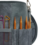 Skuldertaske til garn lille, grå