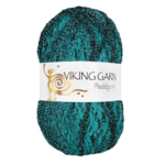 Viking Pleddgarn 729 Turkoosi/musta