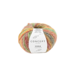 Katia Yoga 204 Ruskea-keltainen-punainen