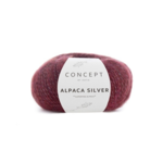 Katia Alpaca Silver 259 Burgundin punainen-hopea