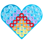 Hama maxi helmilevy, läpinäkyvä - Pieni sydän 8231