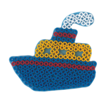 Hama maxi helmilevy, läpinäkyvä - Laiva 8212