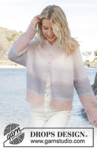 241-4 Watercolour Horizons Cardigan by DROPS Design
