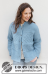 245-15 Blue Diamonds Cardigan by DROPS Design