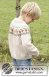 47-18 Reindeer Dance Sweater by DROPS Design