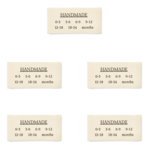 Handmade ko'oilla Vauvan koot