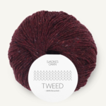 Sandnes Tweed Recycled 4085 Viininpunainen