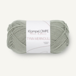 Sandnes KlompeLompe Tynn Merinoull 9040 Puuterinvihreä
