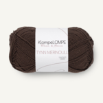 Sandnes KlompeLompe Tynn Merinoull 3081 Tummanruskea