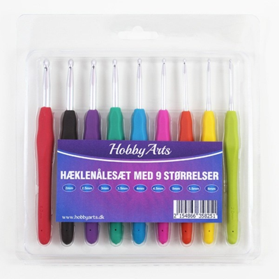 HobbyArts Virkkuukoukkusetti 9 kokoa.