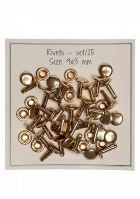 Go Käsintehdyt koristeniitit 9 x 13 mm (25 kpl)