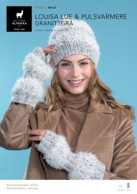 DSA64-12 Louisa Hat &amp; Pulse Warmer Graniitinharmaa