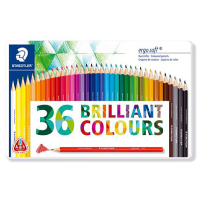 STAEDTLER Ergosoft 157, väriliidut, 36 kpl
