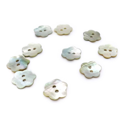 HobbyArts Pearl Mother Buttons Flower 15 mm, 10 kpl