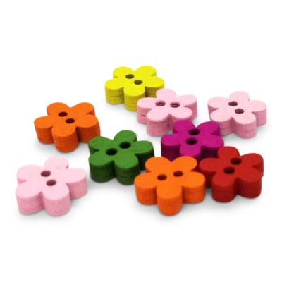 HobbyArts Pull Buttons Flower 11 mm, 10 kpl