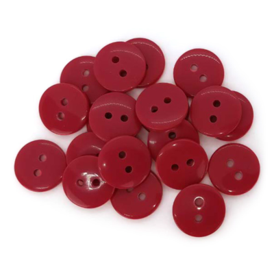 HobbyArts Pyöreät Muoviset Napit Tumma cerise, 12.5 mm, 20 kpl