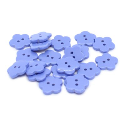 HobbyArts Muoviset napit Purppura kukka, 15mm, 20 kpl