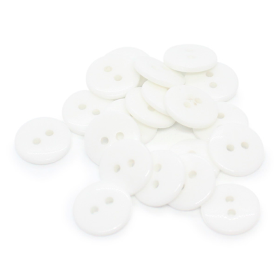 HobbyArts Pyöreät Muoviset napit Valkoinen, 12,5mm, 20 kpl