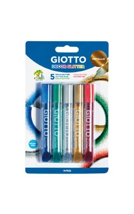 Giotto Decor Glitterlim Metallic, 5 kpl