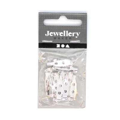 Rintaneulat Hopeoitu 15 mm, 10 kpl