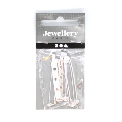 Rintaneulat Hopeoitu 35 mm, 5 kpl