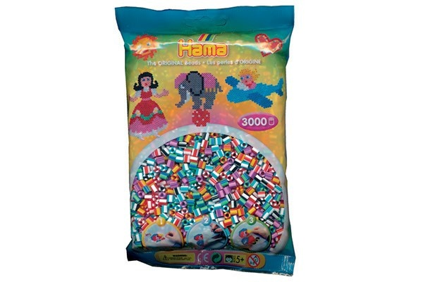 Hama Midi helmiä, raidallinen, 3000 kpl