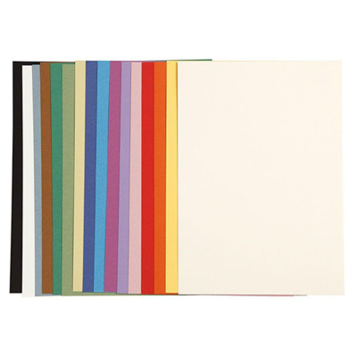 Ranskalainen pahvi A4 160 g, 16 ass. arkki