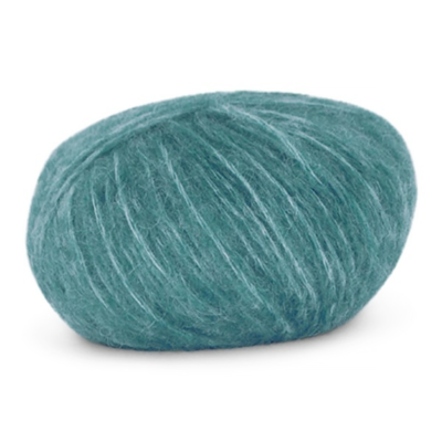 Hjertegarn harjattua villaa