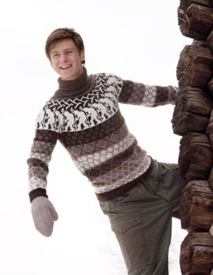 113 Dovre - miesten neule, jossa peikkokuvio