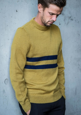 H1732 Miesten villapaita raidalla