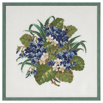 Kirjontasarja Kukkakimppu orvokkeilla