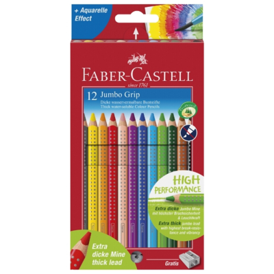 Faber-Castell Jumbo Grip akvarellikolmio 12 kpl
