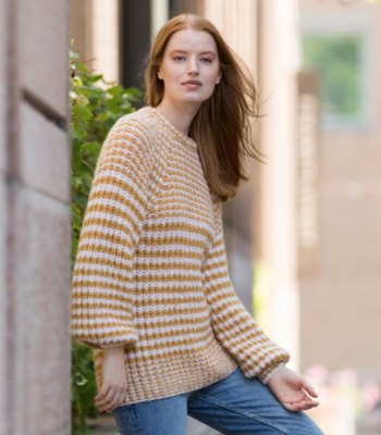 DG419-05 Selma Sweater keltaiset raidat