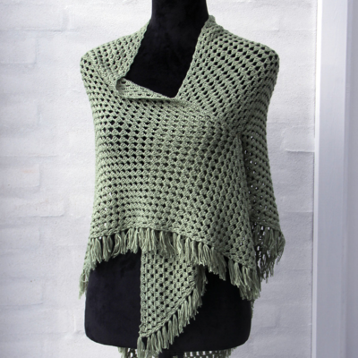 Go Käsintehty Granny Tencel -bambuhuivi hapsuilla