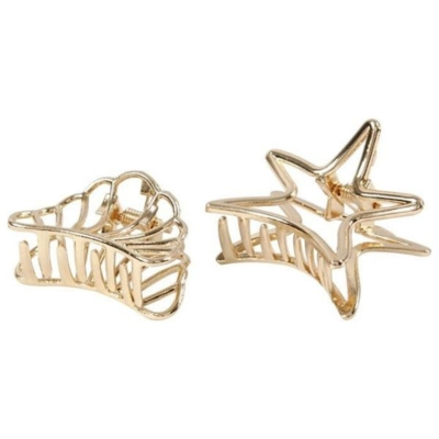 Hiusklipsit, kullattu, 2 kpl