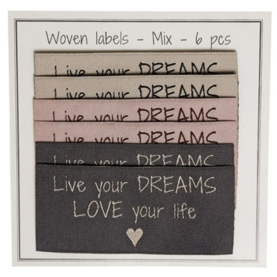 Go Handmad kudotut etiketit, 65 x 30 mm, 6 kpl.