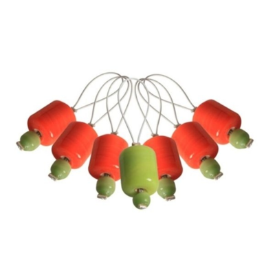 KnitPro ZOONI Naamiomerkit Orange Lily, 7 kpl.